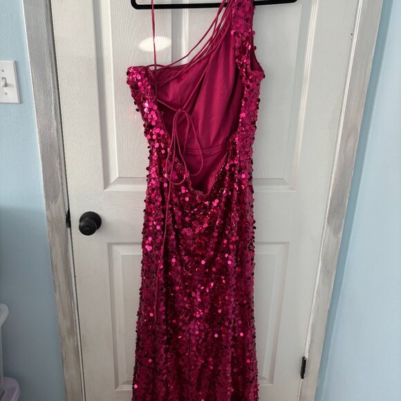 Fashion Nova Pink Sequin Gown - Picture 4 of 5